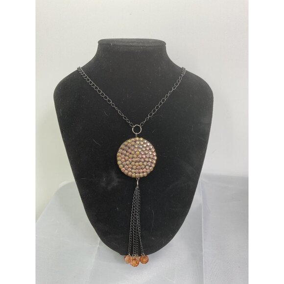 Long Chain Necklace With Decorative Tassel Pendant - Picture 1 of 5